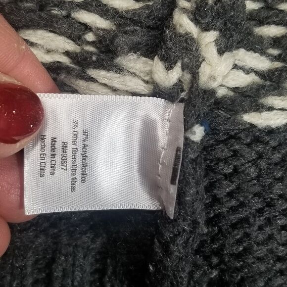 St Johns Bay Wmns Sz PL Petite Open Front Cardigan Sweater Blue Brown Gray - Picture 3 of 5